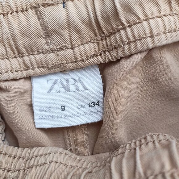 ZARA Kids Flowy Beige Shorts - Size 9 - Elastic Waist - Picture 3 of 6